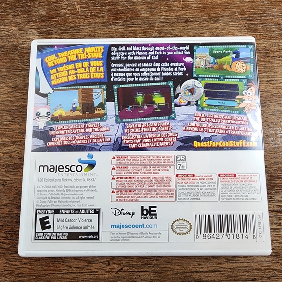Nintendo 3DS Disney Phineas And Fear Quest For Cool Stuff Game 2013 - Picture 4 of 4